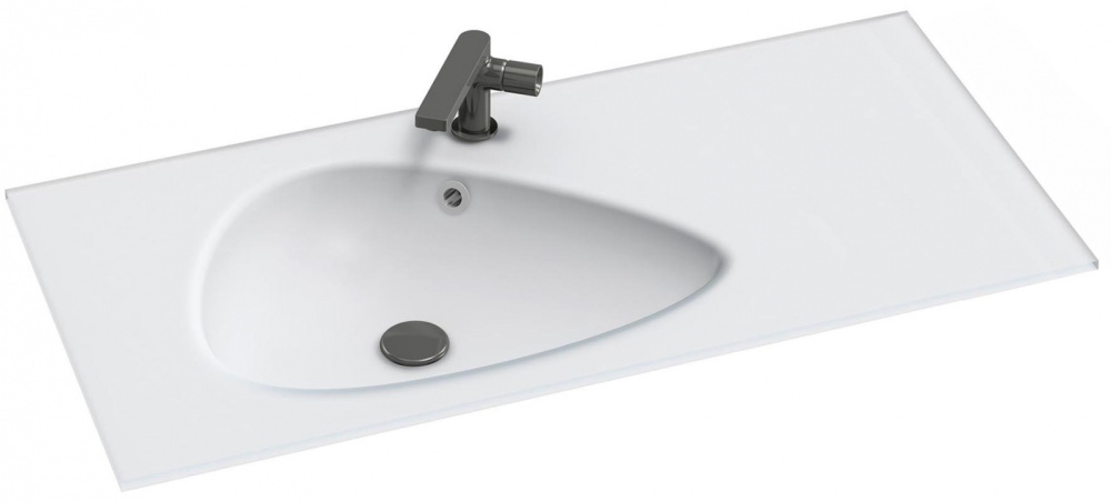 Раковина-столешница Jacob Delafon Nouvelle Vague EB3022-DE1, 120 см, стеклянная, белая, матовая