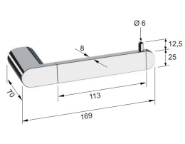 Держатель туалетной бумаги REMER Lounge (LN61CR) хром