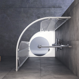 Фото Душевое ограждение 90х90 Am.Pm Gem (W90G-401-090WT) стекла прозрачные, профиль матовое серебро