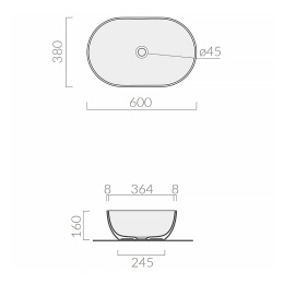 Накладная раковина 60 см Galassia Dream (7308SV), цвет зеленый