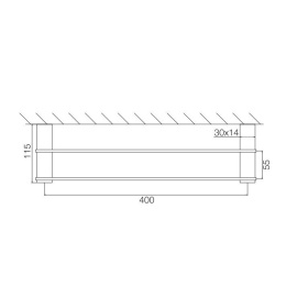 FIMA Carlo Frattini Quadra F6021/40CR Полотенцедержатель двойной на 40 см