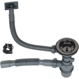 MELANA Мойка 8045 ProfLine 3,0/220 САТИН ГРАФИТ 2-я чаша, врезная прямоугольная S8045HB