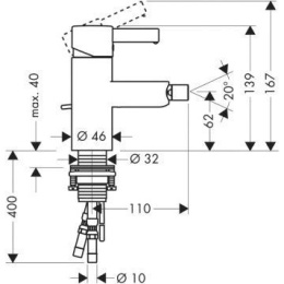 Hansgrohe Axor Steel 35202800 Смеситель для биде (нерж.сталь)