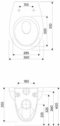 Geberit Delta 458.122.2U.1 Комплект инсталляция и унитаз подвесной стандартные, цвет унитаза: белый