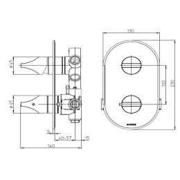 Фото Смеситель для душа Bossini Apice Z00500.073 с термостатом Черный матовый