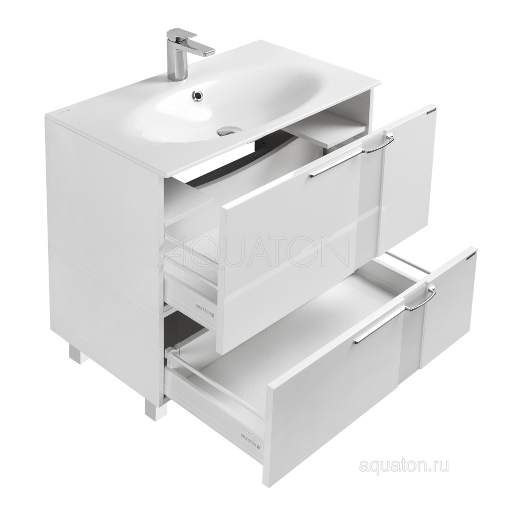 Тумба под раковину Aquaton Марко 80 белый 1A181001MO010