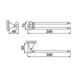 Полотенцедержатель Cisal Croisette 4016.01H.BA