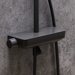 Душевая система с термостатом Damixa Scandinavian Pure (936760300) черный