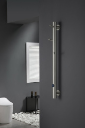 Фото Электрический полотенцесушитель Boheme Uno (724-NB) никель брашированный