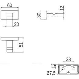 Крючок Inda Lea A1820AOR розовое золото