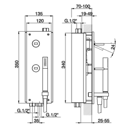 Смеситель для ванны Cisal Wave WA00021021, хром