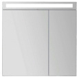 Зеркальный шкаф Dreja Max 77.9009W, LED-подсветка, 80x80 см, белый глянец