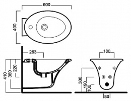 Фото Биде подвесное Hatria Sculture (Y0BF01) белый