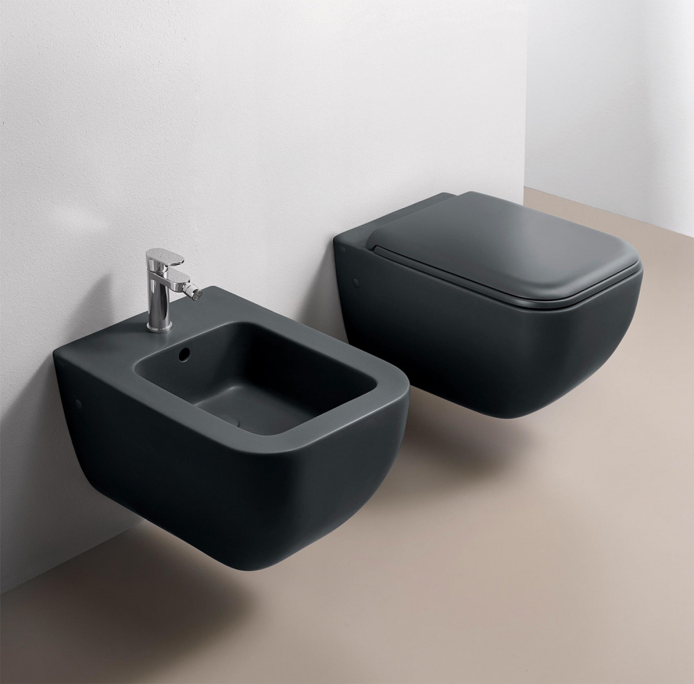 Подвесные унитазы Ceramica CIELO Shui Comfort SHCOVSK BA - Унитаз подвесной 55*37 см, Rimless безободковый (Basalto)