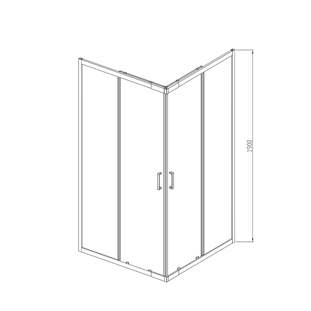 Фото Душевой уголок Vincea Rapid (VSS-3R90/10MT) хром