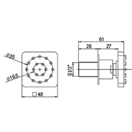 Фото Душевая форсунка Paini 50CR721Q хром
