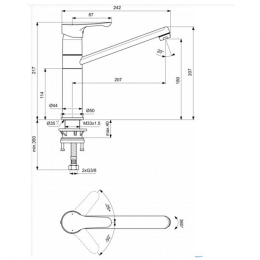 Cмеситель для кухонной мойки Ideal Standard ALPHA BC813AA