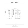 Migliore Ermitage 18624 Смеситель скрытого монтажа, ручка белая, хром