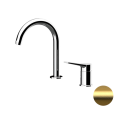Смеситель для раковины Remer Slash SL57BG, золото брашированное