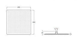 Верхний душ Roca Raindream (5B2850C00) нержавеющая сталь