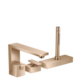 Фото Axor Edge 46430300 Смеситель на борт ванны, на 3 отв., с ручн.душем, излив 210мм, цвет: полир. красн