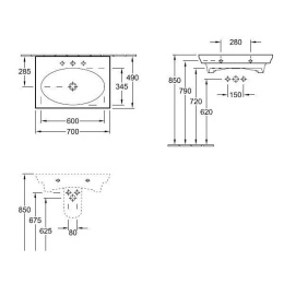 Раковина 612671R2 VILLEROY&BOCH LA BELLE