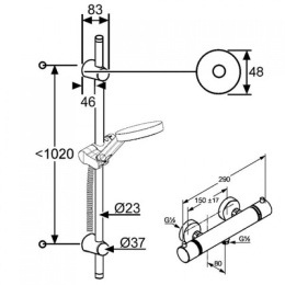 Фото Смеситель для душа Kludi A-QA (6209705-00) хром