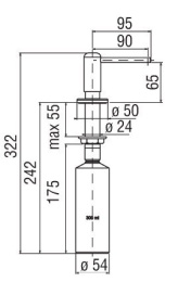 Nobili AVP3534CR Дозатор мыла (хром)