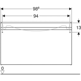 Тумба под раковину Geberit Renova Plan 869503000, 98,8 см, цвет дуб