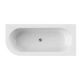 Акриловая ванна 180x80 Cezares (SLIM CORNER-180-80-60-L-NERO-SET), прямоугольная