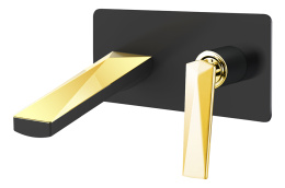 Фото Смеситель для умывальника Boheme Venturo (385-B) черный, золото