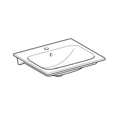 Фото Раковина Geberit Renova Plan 122255000, 55 х 48 см, белая