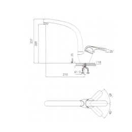 Granula GR-2024 песок Смеситель для кухни