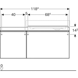 Geberit Citterio 500.562.JJ.1 Тумба для раковины, с ящиками выдвижными