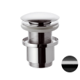Донный клапан без перелива 1”1/4 Remer 904CC2114CFP, черный брашированный хром