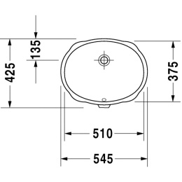 Умывальник 51 см Duravit  0466510000, белый