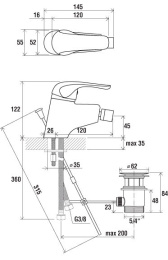 Фото Смеситель для биде Ravak Rosa (X070013), хром