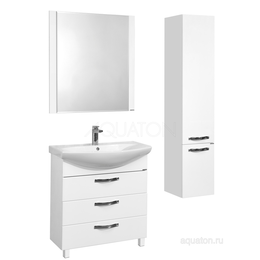 Фото Тумба под раковину Aquaton Ария 80 Н белый 1A141301AA010