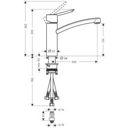 Смеситель для кухни Hansgrohe Focus S (31785000)