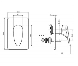 Смеситель для ванны F3919X2CR FIMA Carlo Frattini Eclipse