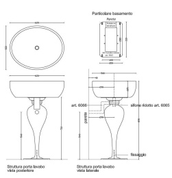 Фото Пьедестал под раковину Galassia Midas (5550AB)