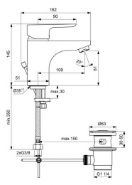 Промо-комплект для душа 8 в 1 Ideal Standard Ceraplan III, хром, B1153AA