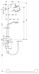 Фото Душевая система Hansgrohe Croma 100 (27139000) хром