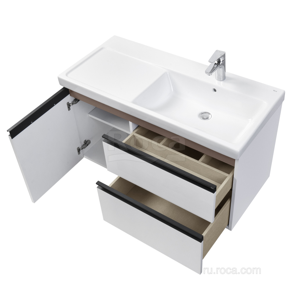 Фото Тумба под раковину Roca Domi (A857478806) белый глянцевый