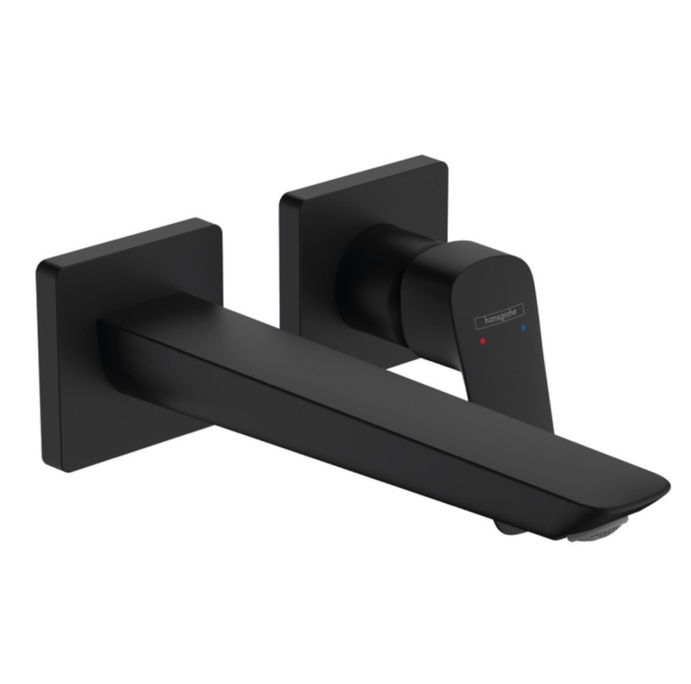 Фото Смеситель для раковины Hansgrohe (71256670) настенный, черный матовый