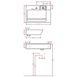 Раковина 66 см ArtCeram Fuori (L490)