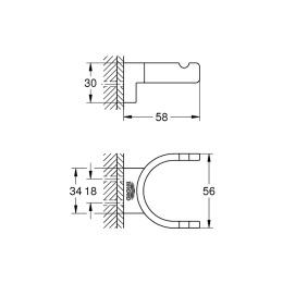 Крючок двойной Grohe Selection 41049DC0, суперсталь