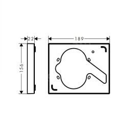 Фото Удлинитель внешней части iBox Hansgrohe  (13601000) Удлинитель внешней части iBox