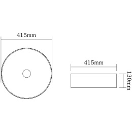 Раковина накладная 41,5 см SantiLine (SL-7009)