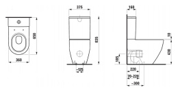 Напольный унитаз Laufen Pro New 8.2595.2.000.231.1 с бачком 8.2995.3.000.873.1, крышка микролифт